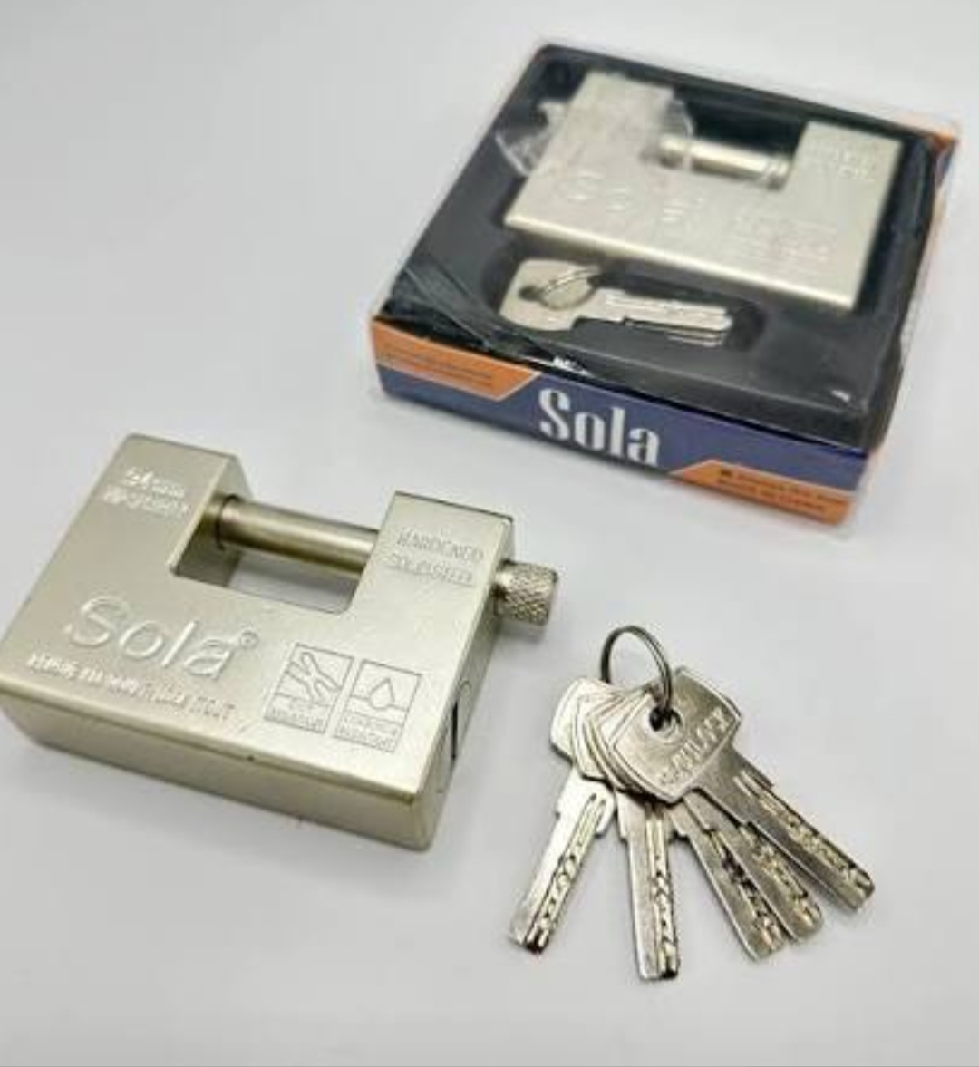 قفل کتابی فولادی سولا سایز ۹۴میلیمتر سنگین